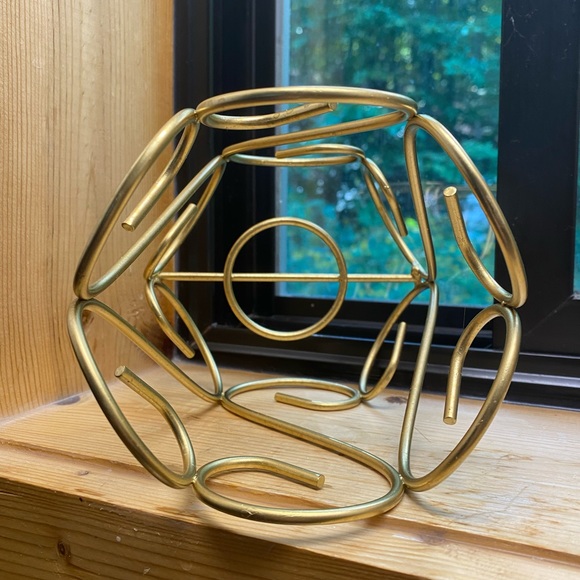 Metallic Gold Decorative Candle Holder - Picture 4 of 7